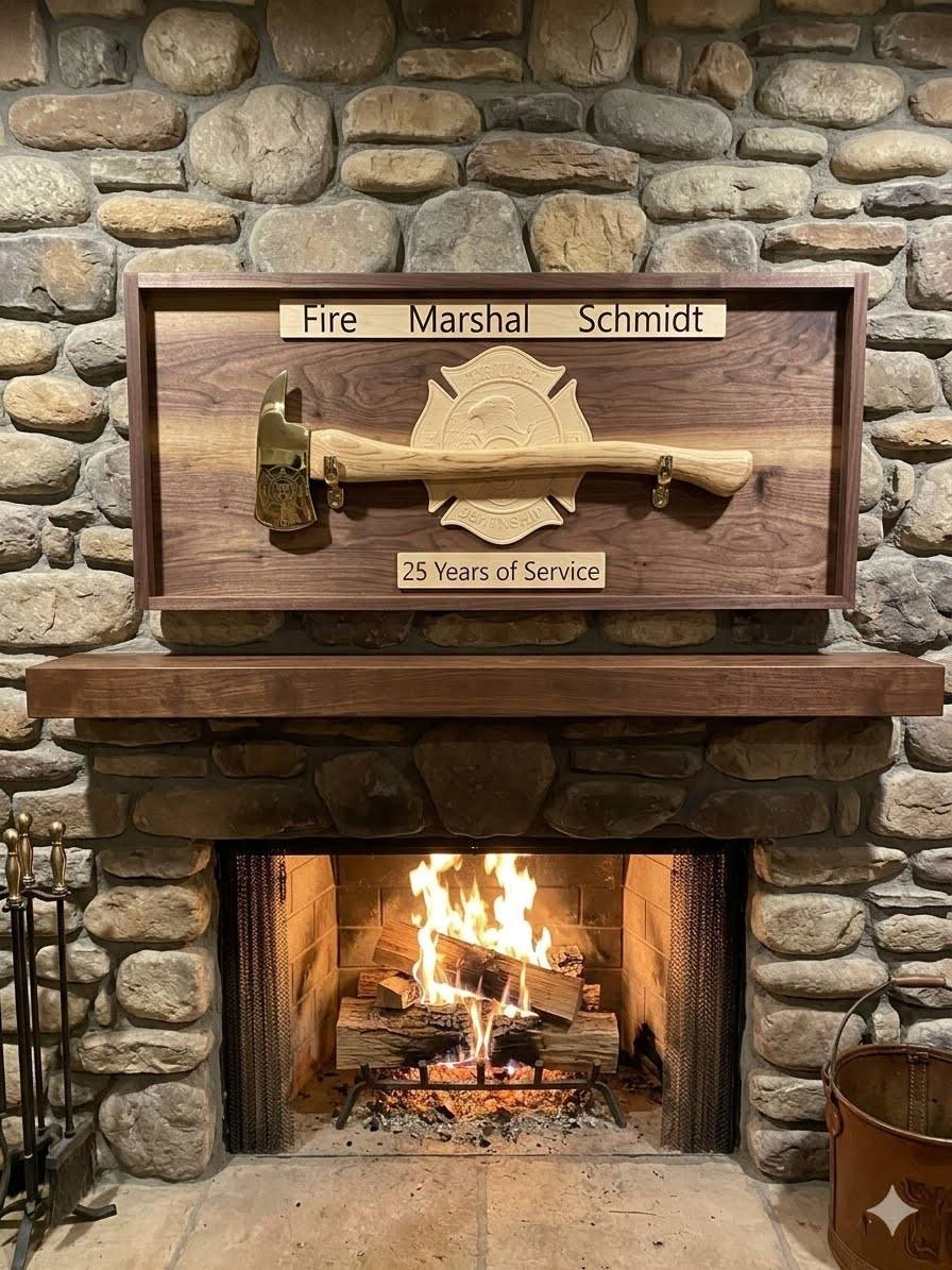 Incipient CNC Custom Creations Woodworking - Custom Fire Axe Presentation Cases